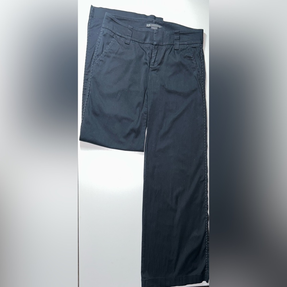 A|X Armani Exchange Viscose Wide Leg Dress Pants